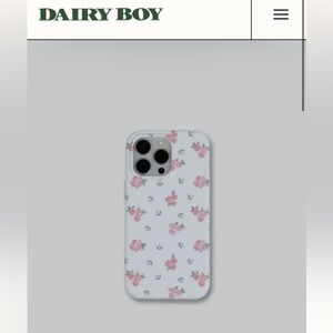 iphone 14 pro dairy boy floral case